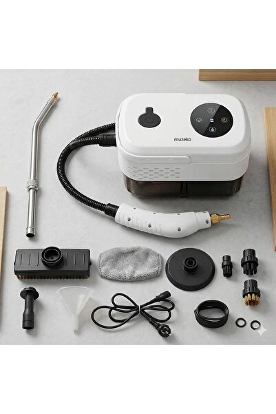 MUZEKO Steam Cleaner Dijital Buharlı Temizlik Robotu Çok Fonksiyonlu Buharlı ...
