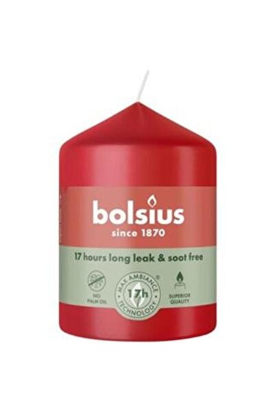 Bolsius Set 4 x Lumanare Stalp, Bolsius, Parfumata, Rosu