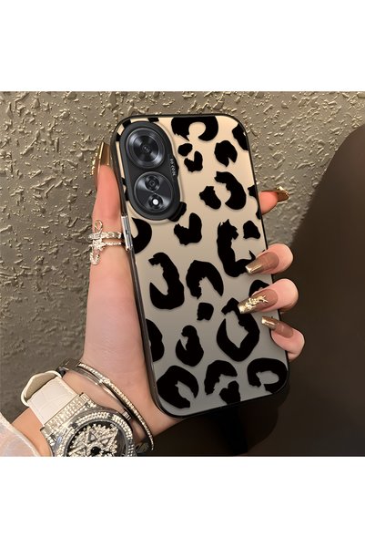CHICASELUX غطاء هاتف سيليكون متوافق مع هاتف أوبو A60، مطبوع عليه نقش الفهد ال...