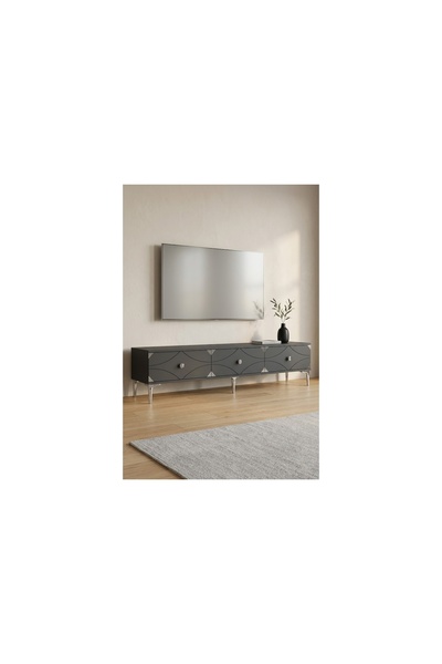 Vivense ALFA TV SEHPASI ANTRASİT SİLVER 180 CM TSA1897AS
