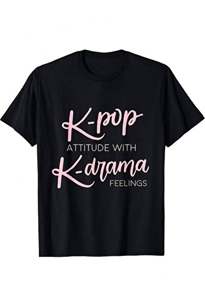 k222 K-Attitude Tee Fans Of Korean Music Dramas, Short Sleeve Shirt New Year ...