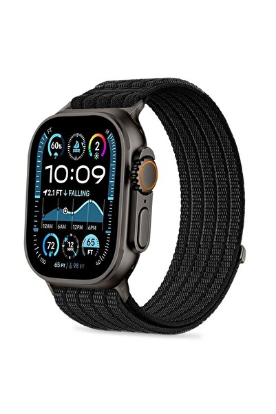 Tech-Protect Curea sport din nailon pentru Apple Watch 44/45/46/49mm, Negru