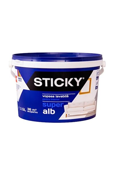Sticky Washable interior paint, Sticky, white, 2.5 L