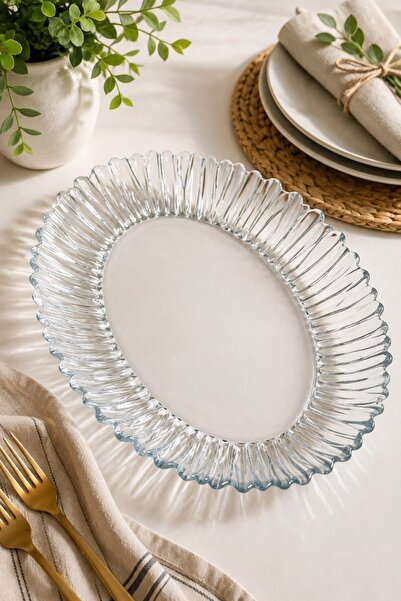 Raneel Kazançlı Alışveriş Oval Serving Plate Large Size