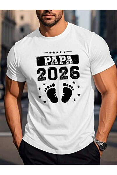 2BIR تي شيرت رجالي ثنائي الأبعاد 2026 - تصميم مرح بنقوش أقدام ونجوم، بأكمام ق...