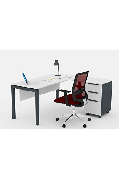 Vivense GALAXY KESONLU L OFİS MASASI, 160 CM