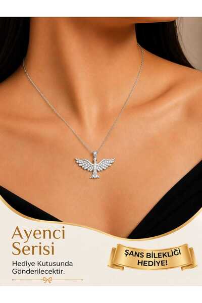 Ayenci Women's Stone Necklace with Phoenix Figure