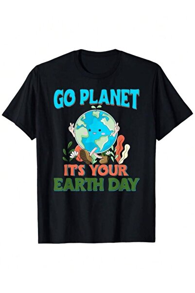 k222 Celebrate Earth Day With This Unisex Casual Featuring A Round Neck Short...