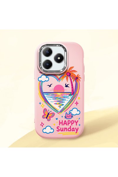 Hontinga حافظة متوافقة مع هاتف Realme C61، حافظة حماية للكاميرا، حافظة هاتف م...