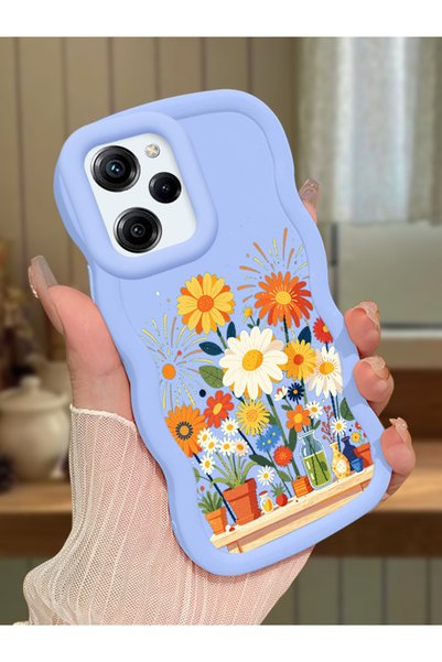 Hontinga Poco X5 Pro 5g Compatible Case Camera Protector Blue Silicone Lover ...