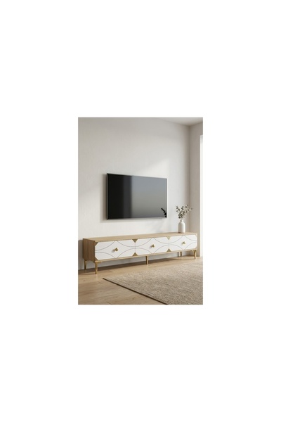 Vivense ALFA TV SEHPASI SAFİRMEŞE BEYAZ GOLD 180 CM TSA1897DBG