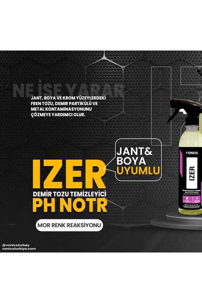 VONIXX Izer pH Nötr Demir Tozu & Fren Tozu Temizleyici 500 ML