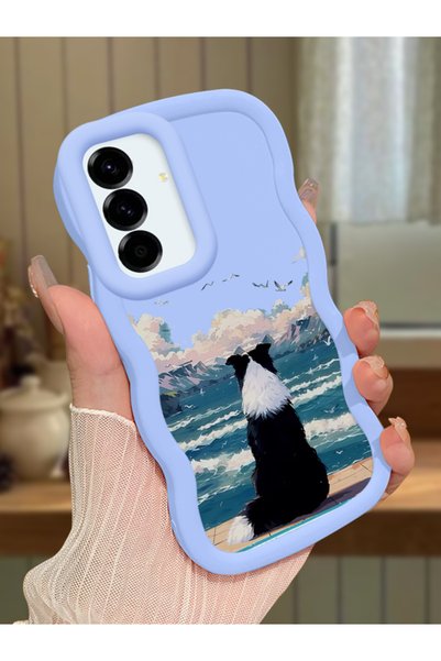 Hontinga Samsung Galaxy A56 Compatible Case Camera Protective Blue Silicone L...