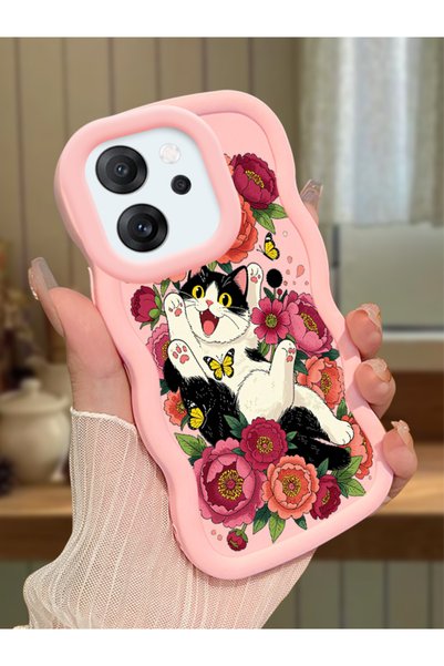 Hontinga Oppo Reno 14F Compatible Case Camera Protector Pink Silicone Couple ...