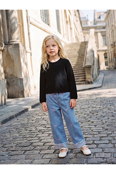 LC Waikiki Wideleg Embroidered Girls' Jean Pants