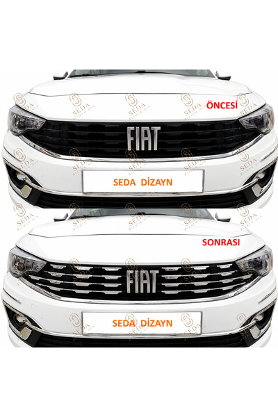 Seda Dizayn Oto Egea Ön Panjur Krom 2020 Ve Sonrası YENİ KASA 6 Parça Paslanm...