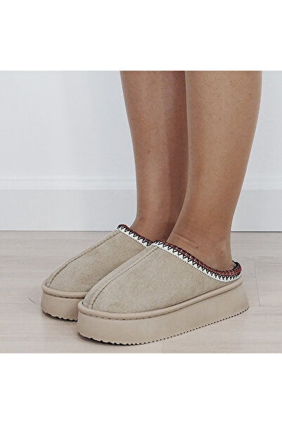 SOFILINE Beige women's house slippers with traditional pattern 9715 M5
