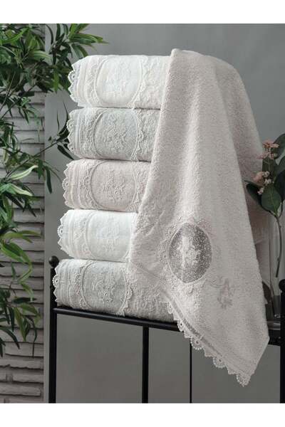 Pupilla Bamboo Guipure Towel 6 Pieces 50*90 Antica
