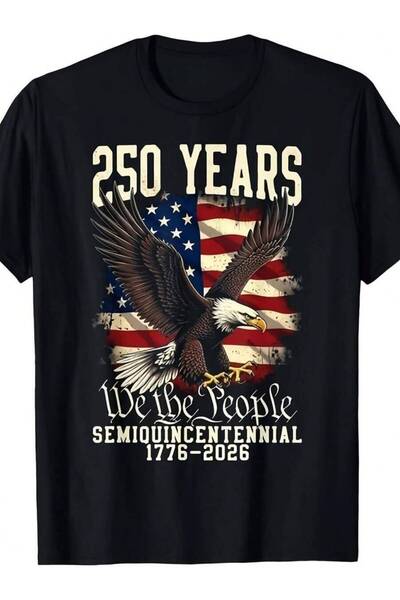 k222 250 Years 1776 To 2026 Eagle Flag 250Th Anniversary USA Dad Mom T-Shirt....