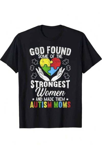 25W تي شيرت قطني مطبوع عليه تصميم "God Found The Strongest Women And Made The...
