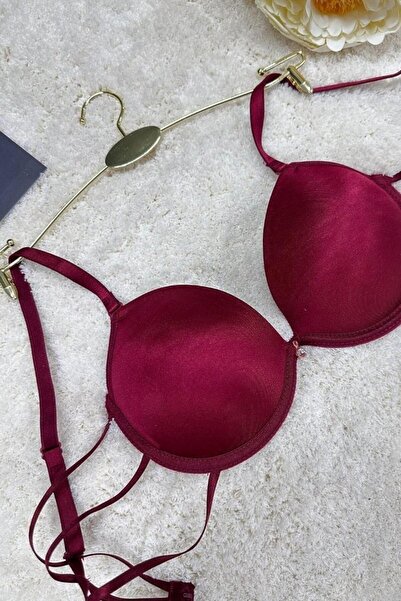 Raneel Kazançlı Alışveriş Women's Supported Push-Up Micro Bra with Stones and...