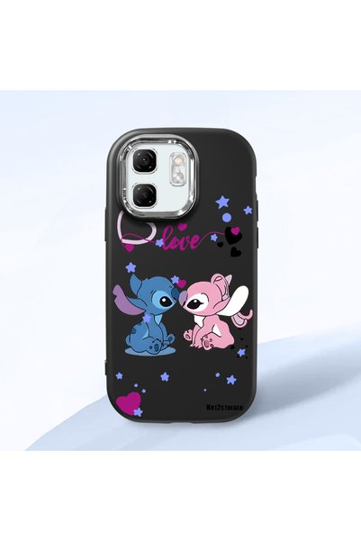 Hontinga Infinix Hot 50I Compatible Case Camera Protective Black Stitch Patte...