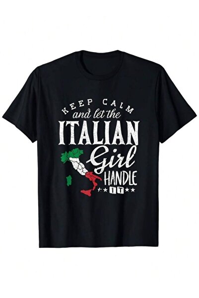 k222 Women' Humor T-Shirt "Keep Calm Let Girl Handle It" - Phrase, Round Neck...