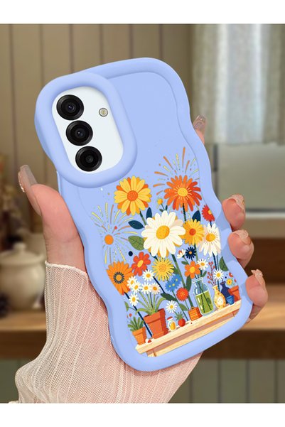 Hontinga Samsung Galaxy A17 Compatible Case Camera Protective Blue Silicone L...