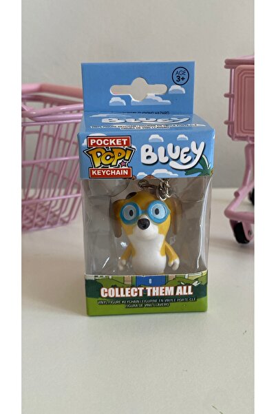 Sakura Konsept Butik Bluey Mini Figure Keychain 3-4cm Bingo Poodle Pom Pom Ca...