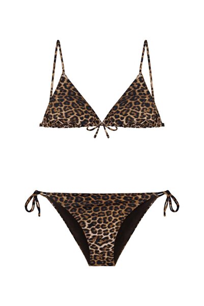 Beauty Omelette Leopard Pattern Ibiza Triangle Bikini