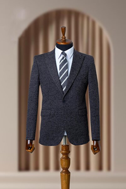 Sergio Ferraro Anthracite Slim Fit Italian Style Classic Men's Blazer Jacket