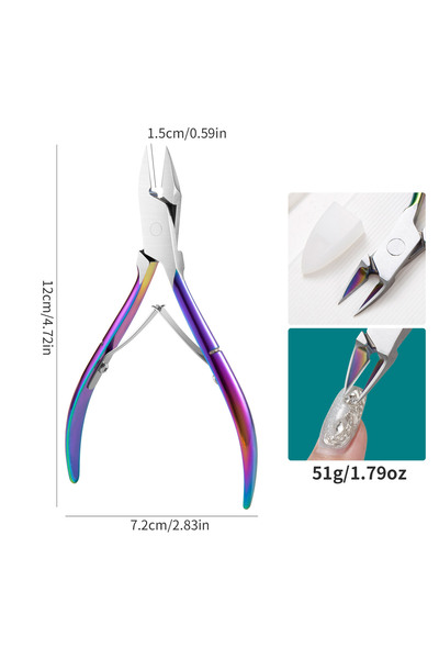 Choice3 colour Stainless Steel Manicure Nail Ornament Remover Pliers Rhinesto...