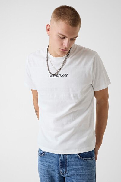 Guess Gj Reg Fit Jacquard Stripe Tee
