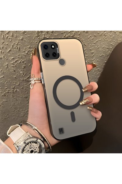 CHICASELUX حافظة صلبة متوافقة مع Realme C25Y/C21Y ذات مظهر حلقي مطبوع، لا تحت...