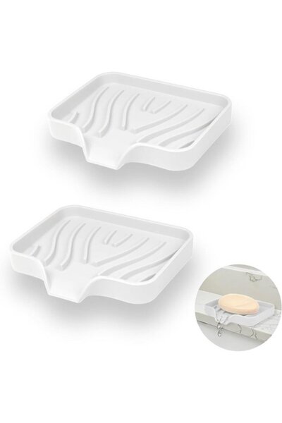 Morvena Picks Set de sapunuri din silicon din 2 piese cu scurgere incorporata...