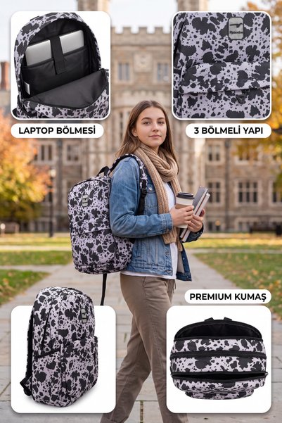 Liarca Novabag Laptop Compartment 3 Compartment Ergonomic School and Daily Backpack Middle School High School University Teenager