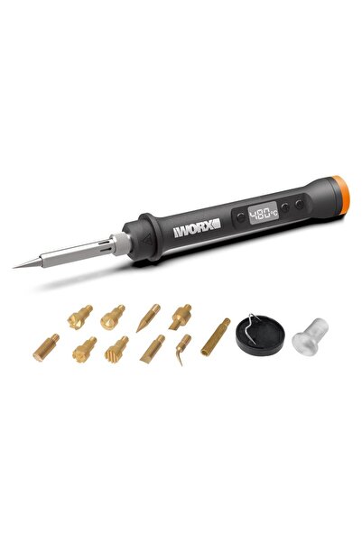 WORX WX744.9 Makerx 20VOLT Profesyonel Dijital Lehim Tabancası + 12 Aksesuar ...