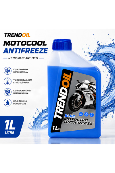 TRENDOİL Motocool Motosiklet Antifrizi 1 Litre Motor Soğutma Sıvısı Mavi