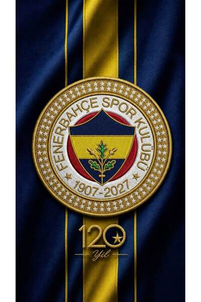 ÖZ DİGİTAL sarı lacivert 120 Yıl Temalı Dekoratif Poster oz-tkm2