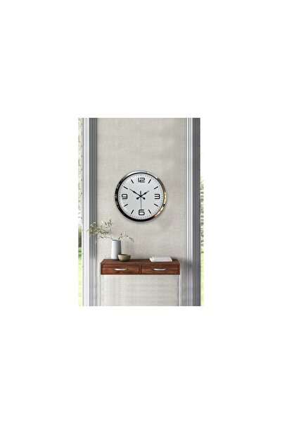 Vivense PRESTİJ KROM METAL DUVAR SAATİ 40 CM