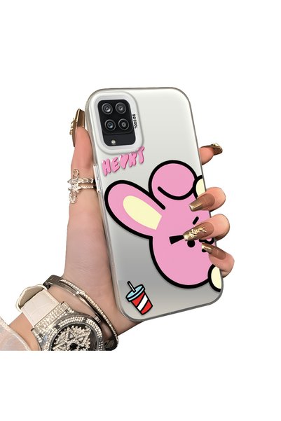 ucuc Samsung Galaxy A12/M12 Compatible Hard Acrylic Back Silicone Edge Lens P...