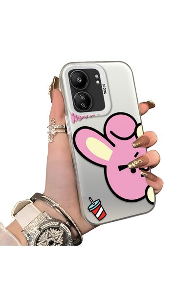 ucuc Xiaomi Redmi 13C 4G/5G Compatible Hard Acrylic Back Silicone Edge Lens P...