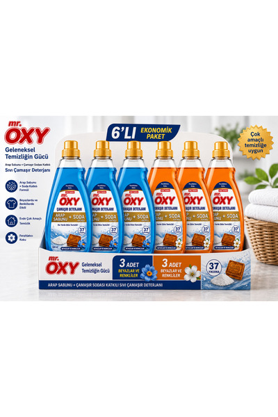Oxy MR.OXY Arap Sabunu ve Soda Katkılı Sıvı Çamaşır Deterjanı