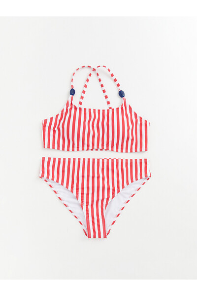 LC Waikiki Nevavm Striped Girls' Bikini with a Difference