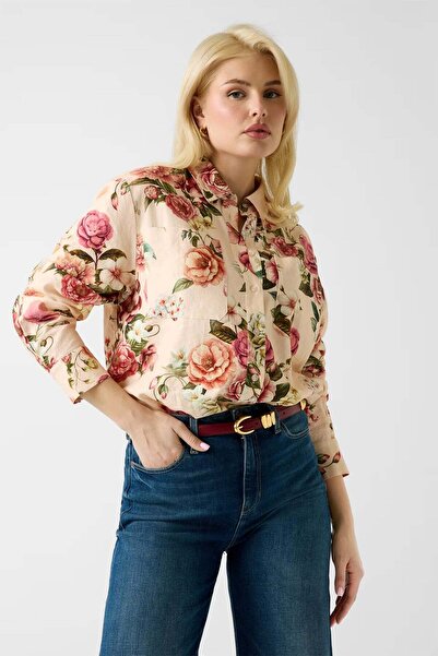 Guess Ls Cadie Oversized Linen Top