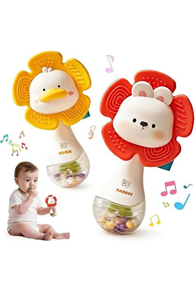 GENERAL Baby Rattle Toy Baby Sensory Toys with Beads Bead Grabber Toy Montess...