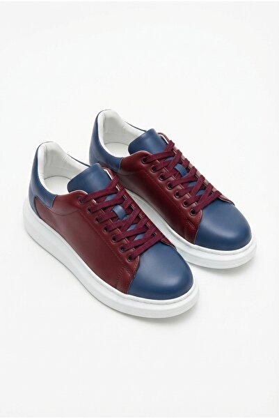 Zerenyus ZRK-Fans Taraftar Bordo Mavi Bağcıklı Özel Seri Erkek Sneaker