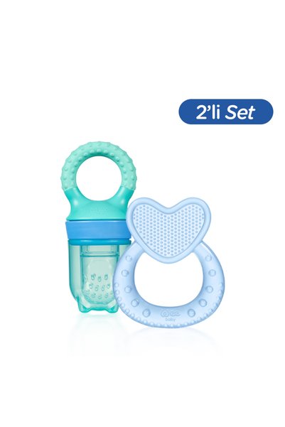 Wee Baby Fruit Strainer and Heart Teether Baby Teething Set-Men