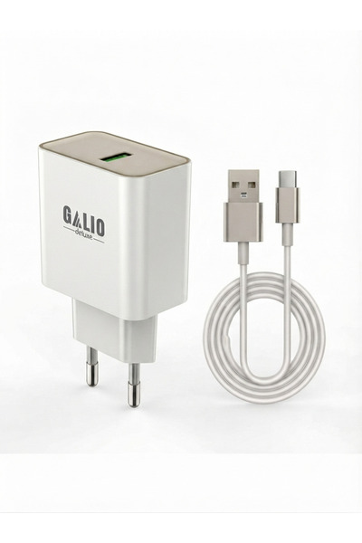 Typce Şarj Cihazı 18W QC 3.0 Hızlı Şarj Adaptörü ve 2in1 Typce Kablo Seti - Beyaz