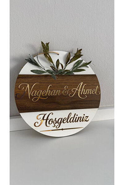 Geef Wood Art Kişiye Özel İsimli Hoş Geldiniz Yazılı Aynalı Pleksi Dekoratif ...